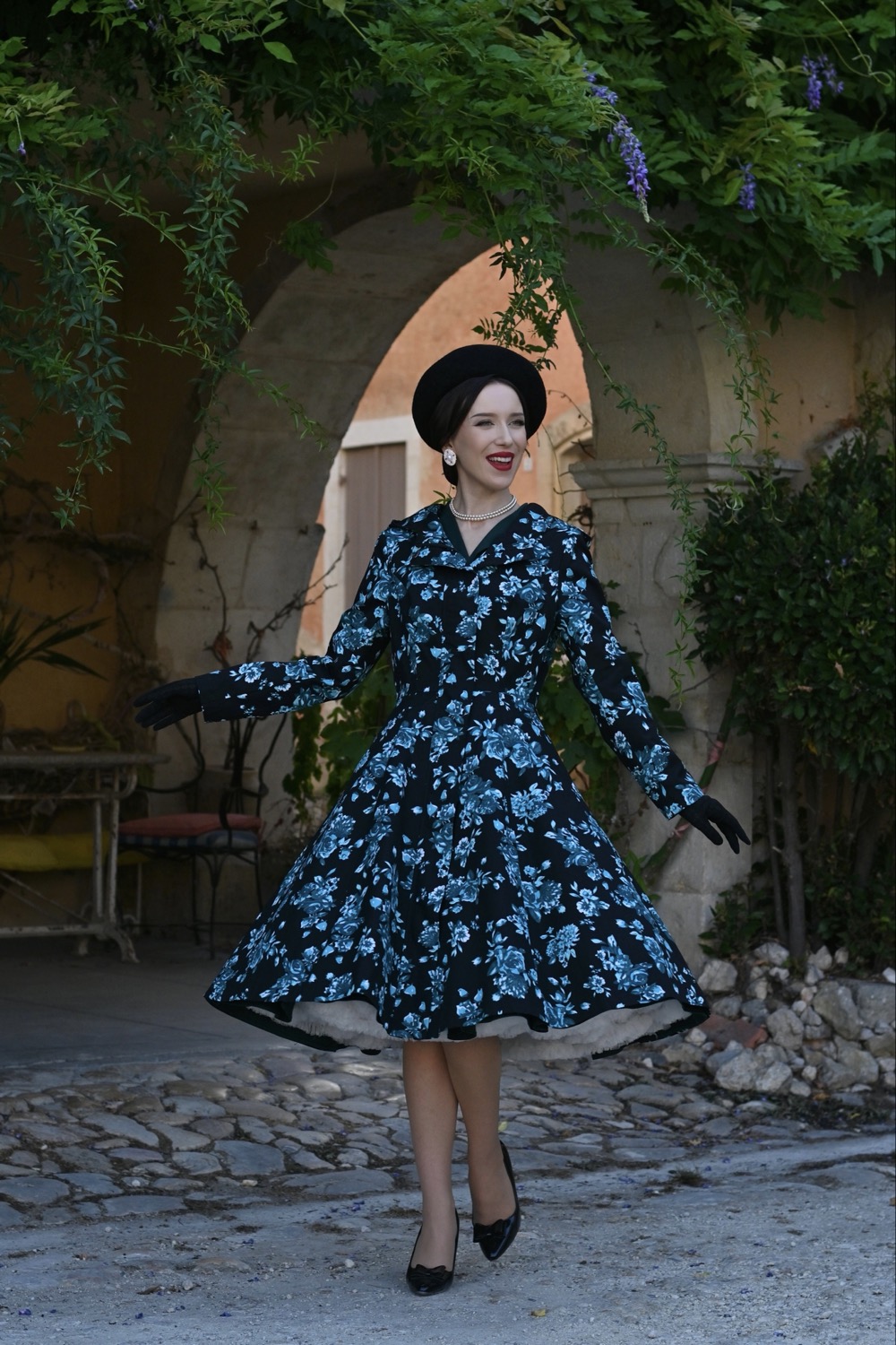 Keira Floral Swing Coat in Extended Sizing